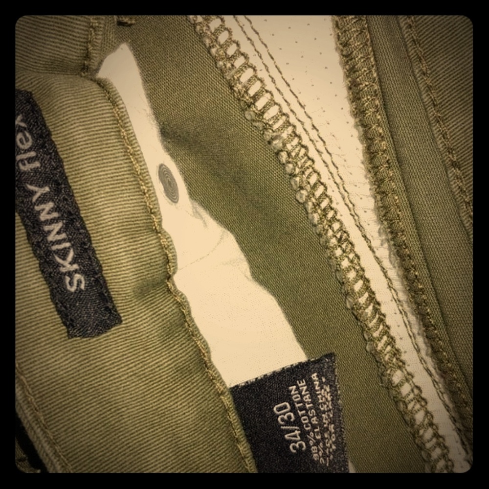 skinny flex green men jeans